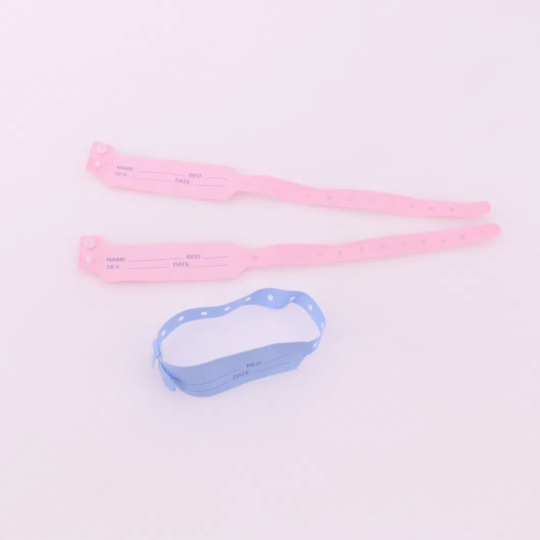 Disposable Identification PVC Hospital Patient ID Wristbands Bracelets
