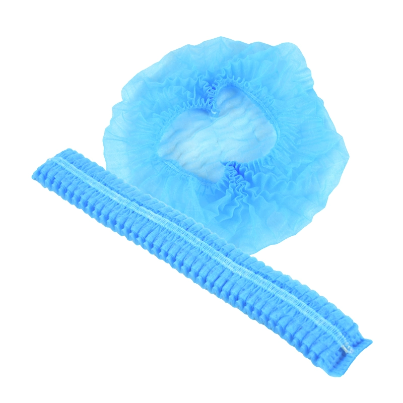 Disposable Non-Woven Clip Cap/Hairnet/Bouffant Cap (Blue/White/Red/Black) 100PCS/Bag