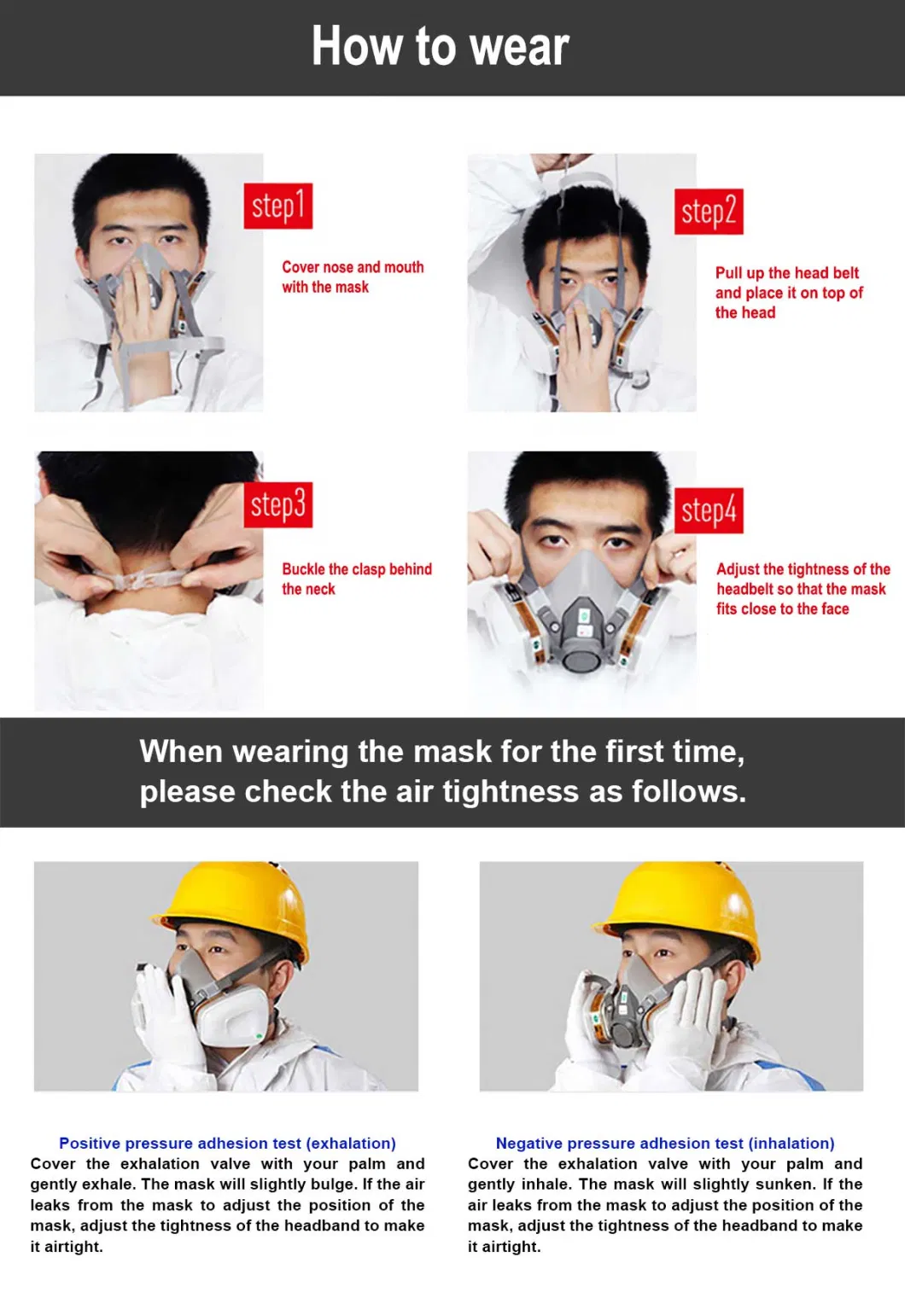 Half Face Chemical Facepiece Reusable Half Face Respirator Anti Industrial Construction Dust Gas Mask, 6200, 7500, 7502, Half Face Mask, Gas Respirator.