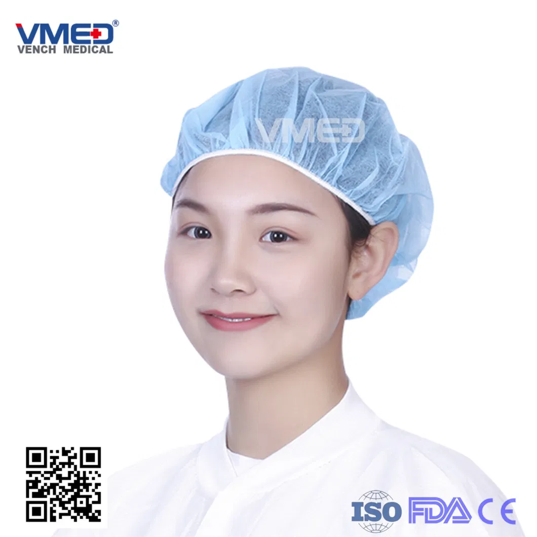 Bouffant/Mob Single Elastic/Clip Double Elastic/Crimped/Pleated /Strip/Round Cap, Chef/Nurse/Doctor/Medical/Surgical/Hospital/Dental/Non-Woven/PP/ Disposable