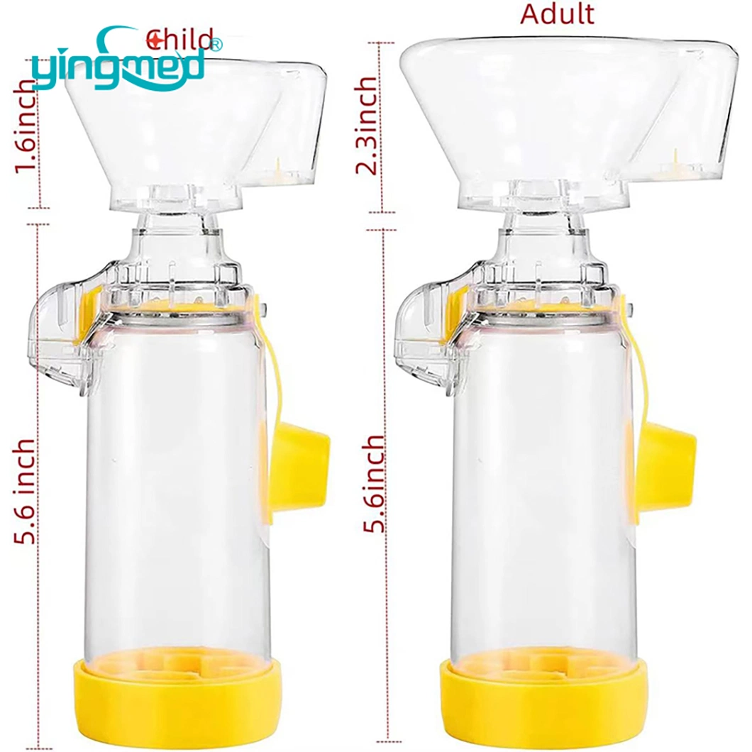 Fresh-Design Medical Aero Chamber with Silicone Cover, Inhaler for Respiratory Therapy, Mdi Spacer for Asthma