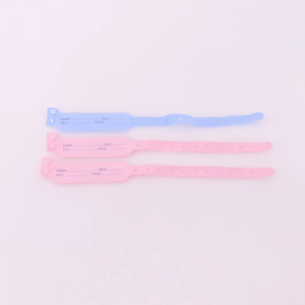 Disposable Identification PVC Hospital Patient ID Wristbands Bracelets