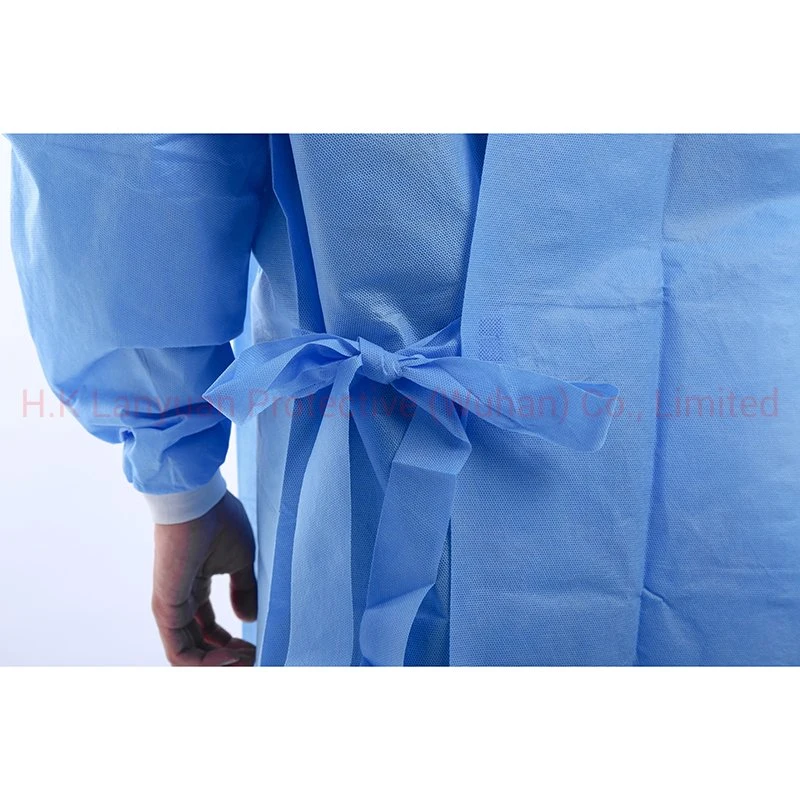 Impervious Disposable Sterile Isolation Medical Waterproof SMS Protective Surgical Gown