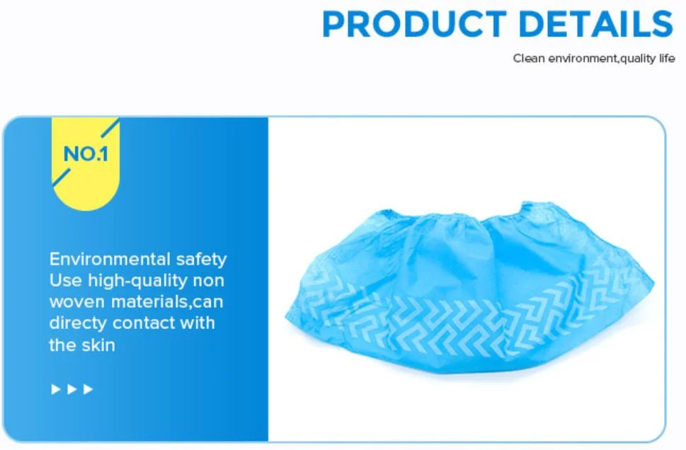 Wholesale Manufacturer Shoe Covers Disposable Non-Woven Non-Slip Boot Covers Non-Woven Shoe Covers