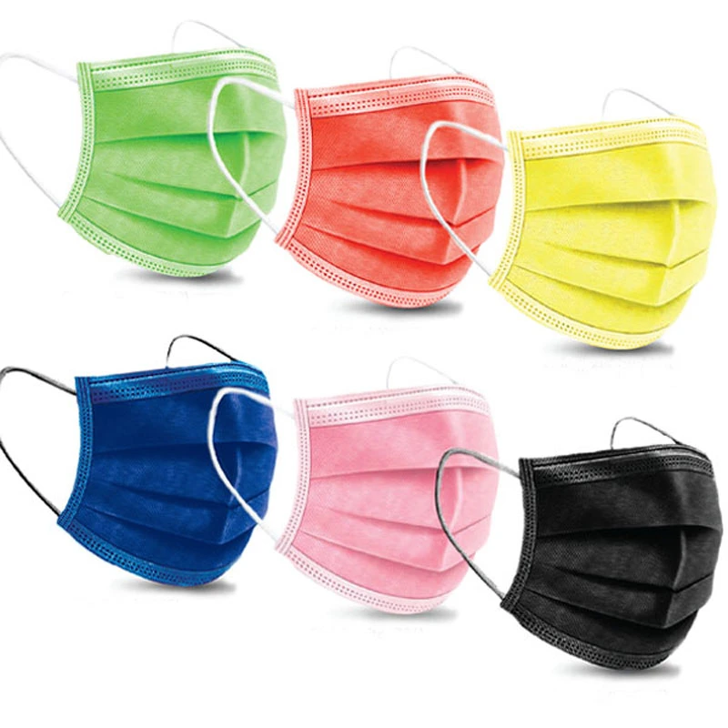 3 Ply Face Mask Wholesale Disposable Face Mask Tie-on The Back Protective Flat Face Mask for Adult