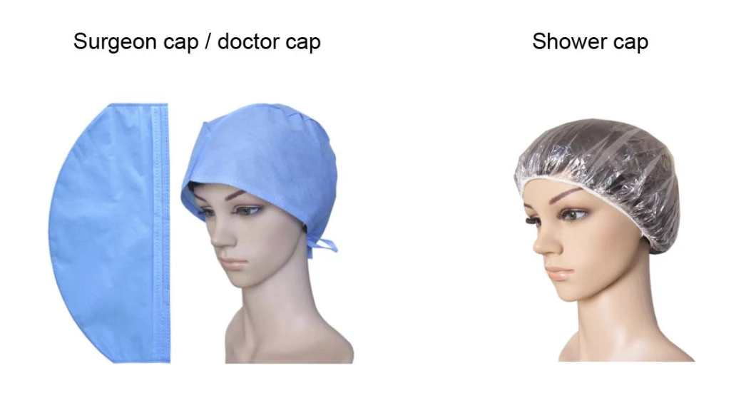 Disposable Nonwoven Worker Peaked Cap, PP Worker Caps