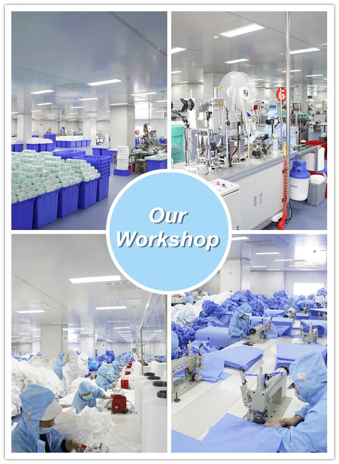 Factory/General Industry Disposable Nonwoven Work Clothes Elastic Cuffs Velcros Closure Lab Coat