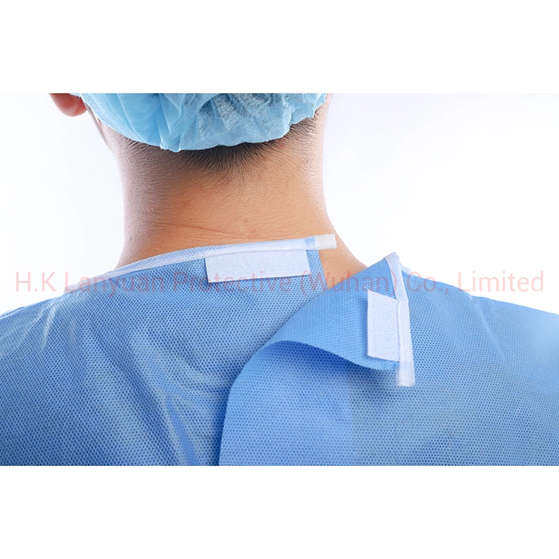 Impervious Disposable Sterile Isolation Medical Waterproof SMS Protective Surgical Gown