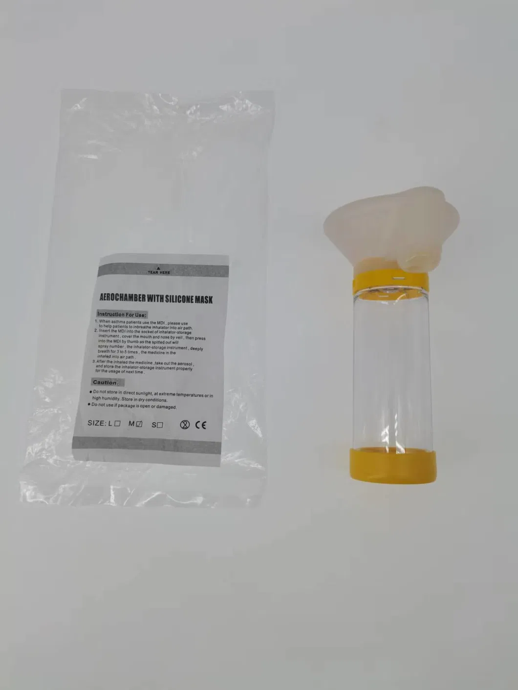 Medical Aerochamber with Silicone Mask for Asthma