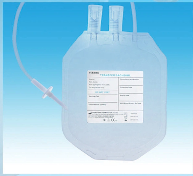 Disposable Double Blood Bag for Medical Use (Tubular Film)
