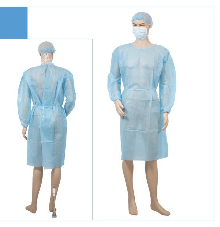 Hospital Medical Uniform PP Nonwoven Disposable Isolation Gown