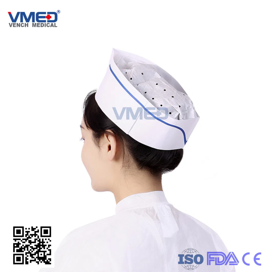 Nonwoven Surgical Cap with Easy Tie/ Elastic Band/ Doctor/Medical/ Bouffant/ Clip/ Mob Cap