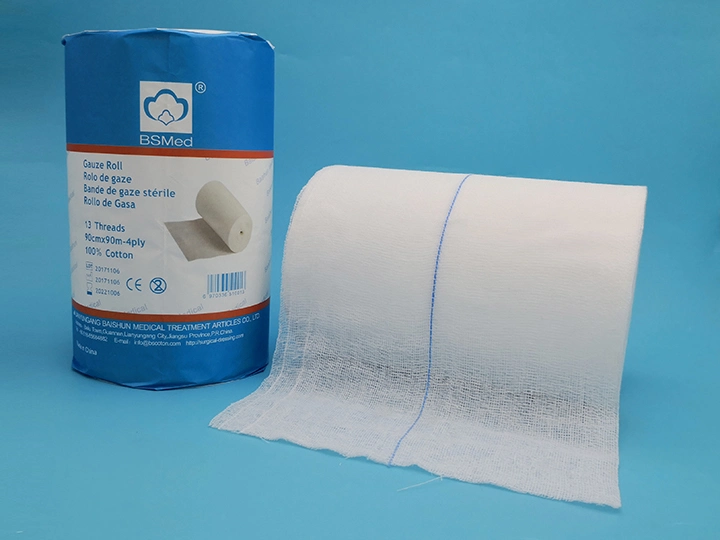 Customized 100% Cotton Surgical Dressing Absorbent Gauze Roll in Jumbo Roll