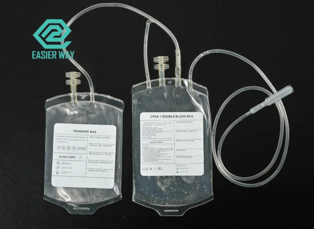 Disposable Sterilized Transparent Blood Bags for Visibility