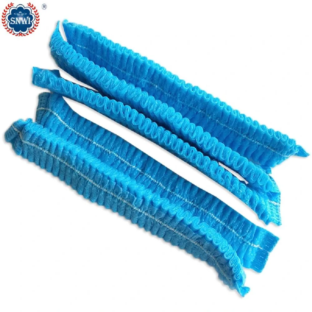 High Quality Disposable PP Non Woven Strip Bouffant Head Cover Hair Clip Cap