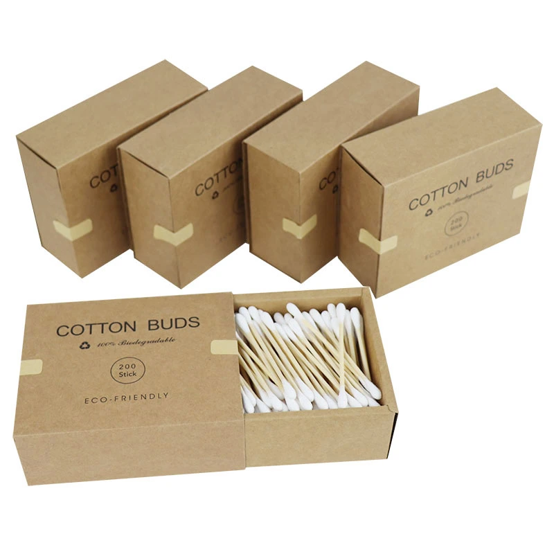 5 Boxes Personal Care Disposable Double Head Bamboo Cotton Buds