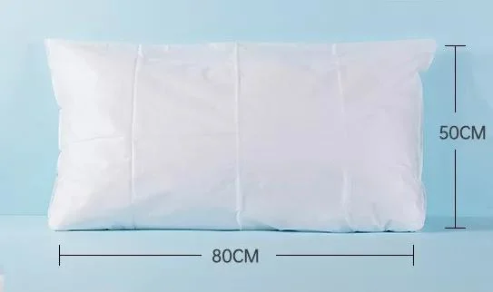 Customizer Hotel and Hospital White Disposable Pillow Cover Non Woven Disposable Pillow Case