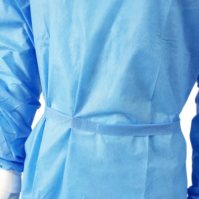 Strickbündchen AAMI Standard Level 1/2/3 nicht gewebter Einmalgebrauch, medizinisch Chirurgischer Isolationskleid für Krankenhäuser