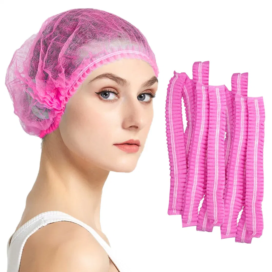 Wholesale Disposable Patient PP Non Woven Fabric Medical Adjustable Nurse Hat Mob Clip Caps