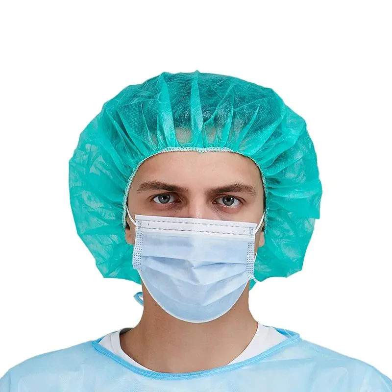 Colorful Medical Disposable Bouffant Cap/Nurse Cap/Round Hat Cap of Non-Woven Fabric Produce Wholesale