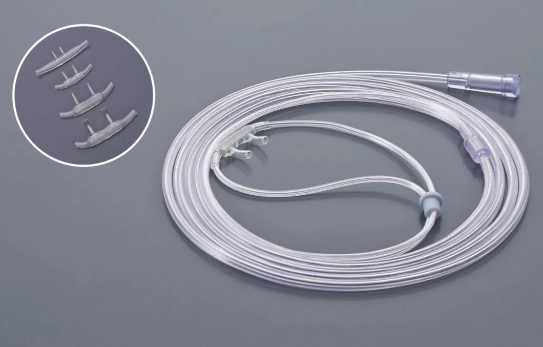 PVC Oxygen Soft-Tip Nasal Cannula for Adult/Child/Infant with Ce and ISO