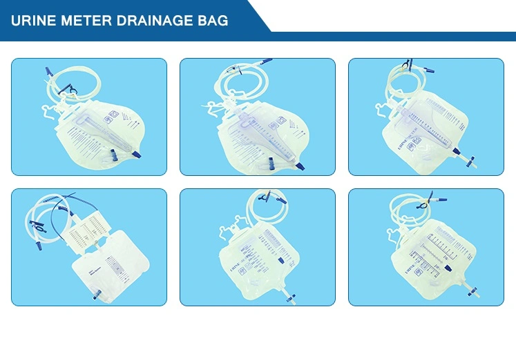 High Quality Eo Sterilized Medical Grade PVC 2000ml Disposable Urine Bag Urine Collection Bag Urine Drainage Bag