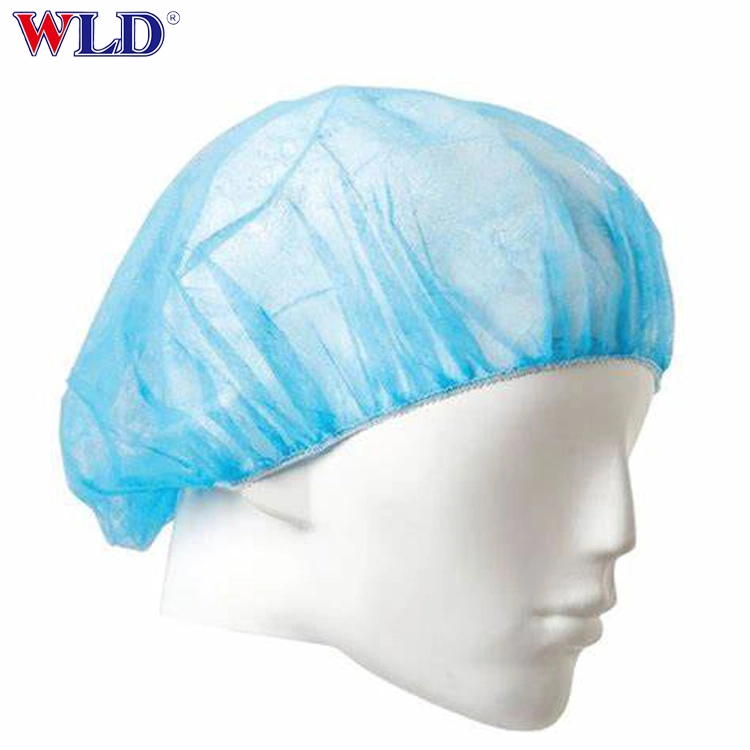 China Cheap Factory Price Medical Disposable Soft Mafe of Non-Woven Fabrics Bouffant Cap