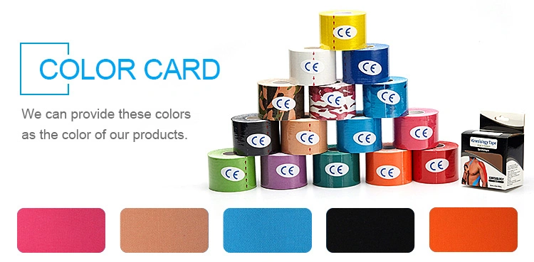 Quick Delivery OEM Medical Waterproof Cotton Elastic Athletic Sports Tape Wholesale Muscle Cure Kinesiology Tape