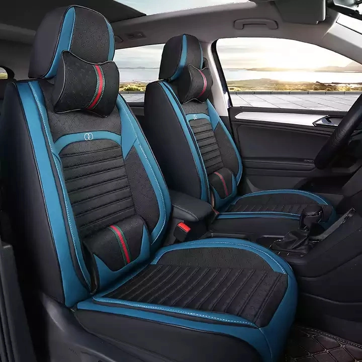 Sanma Luxury Auto Seats Covers Seat Breathable Car Full Set Luxury Universal Leather Car Seat Covers