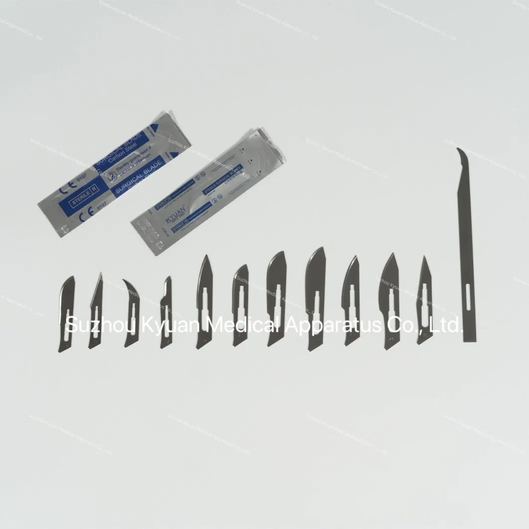 Medical Disposable Stainless Steel Carbon Steel Surgical Blades Scalpel ISO