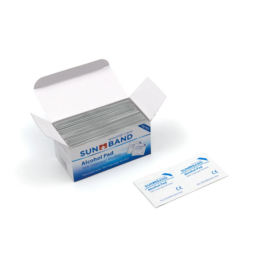 Sterile Medical Cotton Alcohol Swab with 70% Isopropyl
