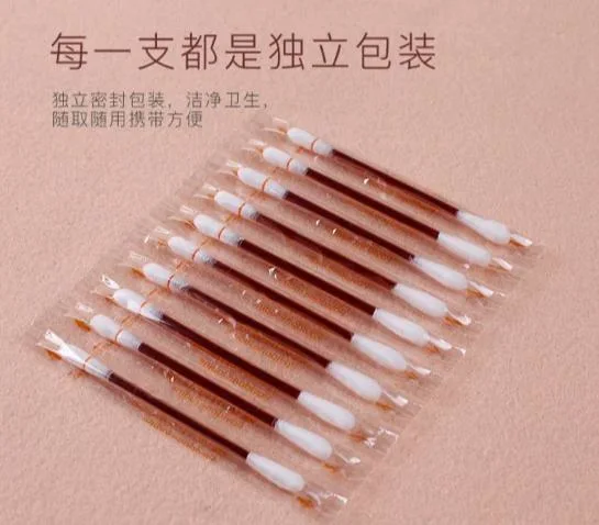 Liquid Filled Alcohol Medical Iodophor Cotton Stick Swab Buds