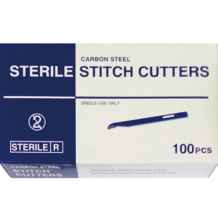 Disposable Sterile Surgical Suture Stitch Cutter Scissors Blades