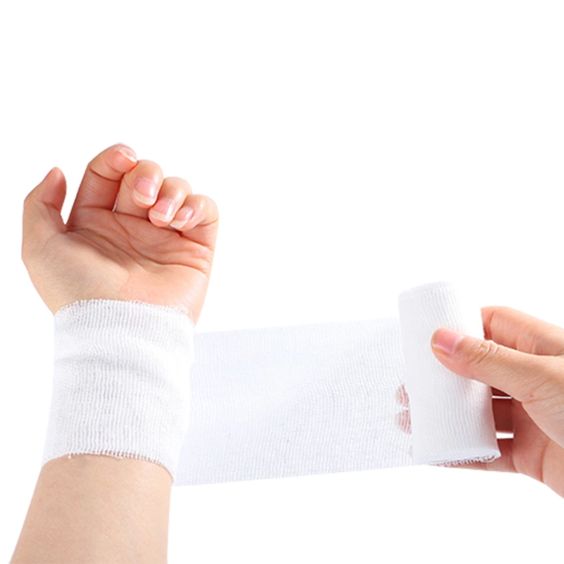 Medical Hemostetic Bandage Absorbent Cotton Gauze Bandage Roll