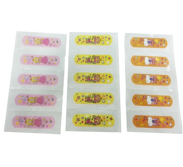 Various Sizes Waterproof Cartoon PE/PU/PVC Wound Plaster Wound Care Band-Aid Adhesive Plaster