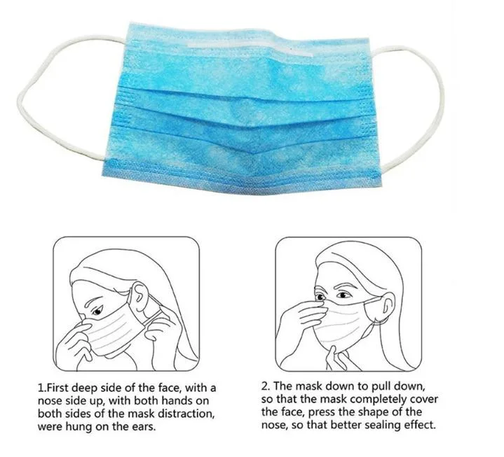 3-Ply Disposable Protective Face Mask /with Earloops/Dust/Ce &amp; FDA Approved