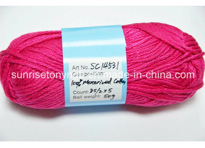 Colorful Knitting Sewing Thread Combed Mercerized Cotton Ball