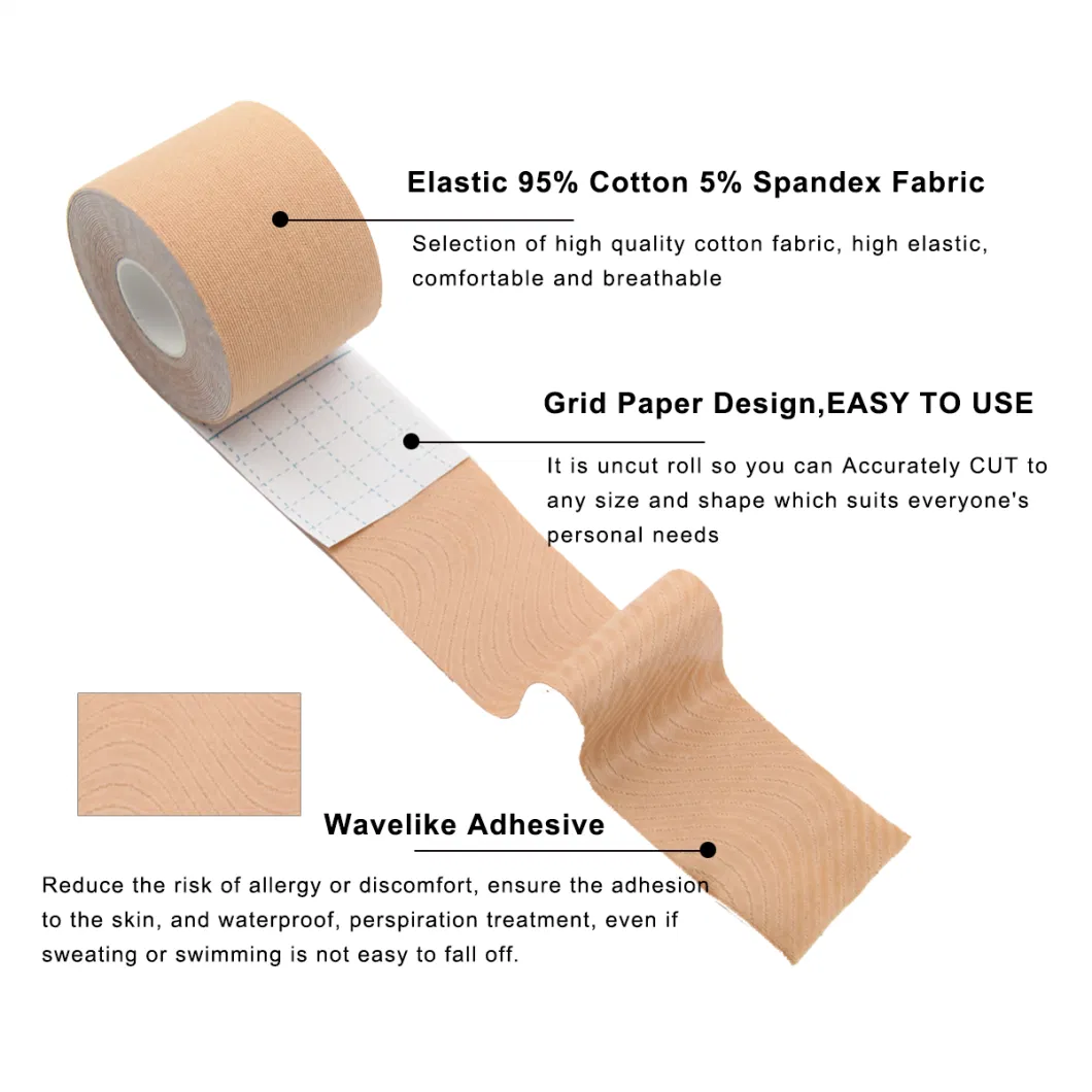 Cotton Breathable Elastic Water-Proof Kinesiology Tape Muscle Sports Tape Roll