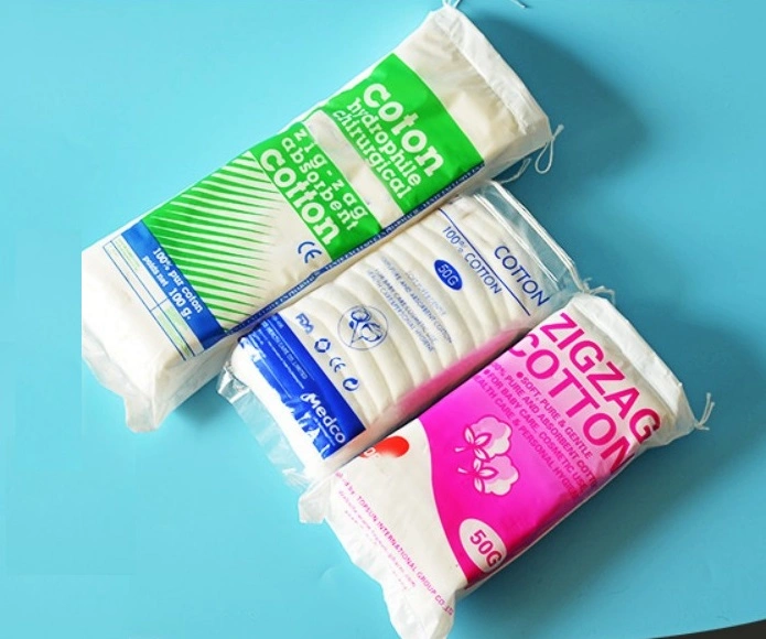 Daily Use Disposable Not Re-Use Products Absorbent Medical Supply Zigzag Cotton