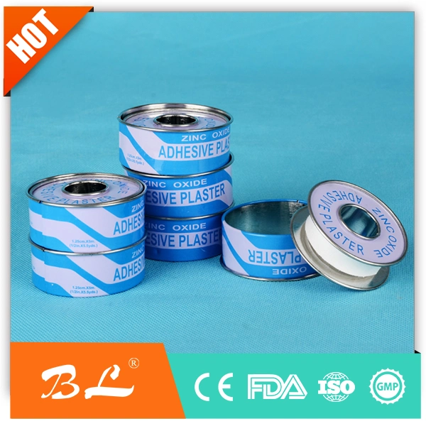 Metal Tin Packing High Quality Zinc Oxide Plaster Cotton Tape