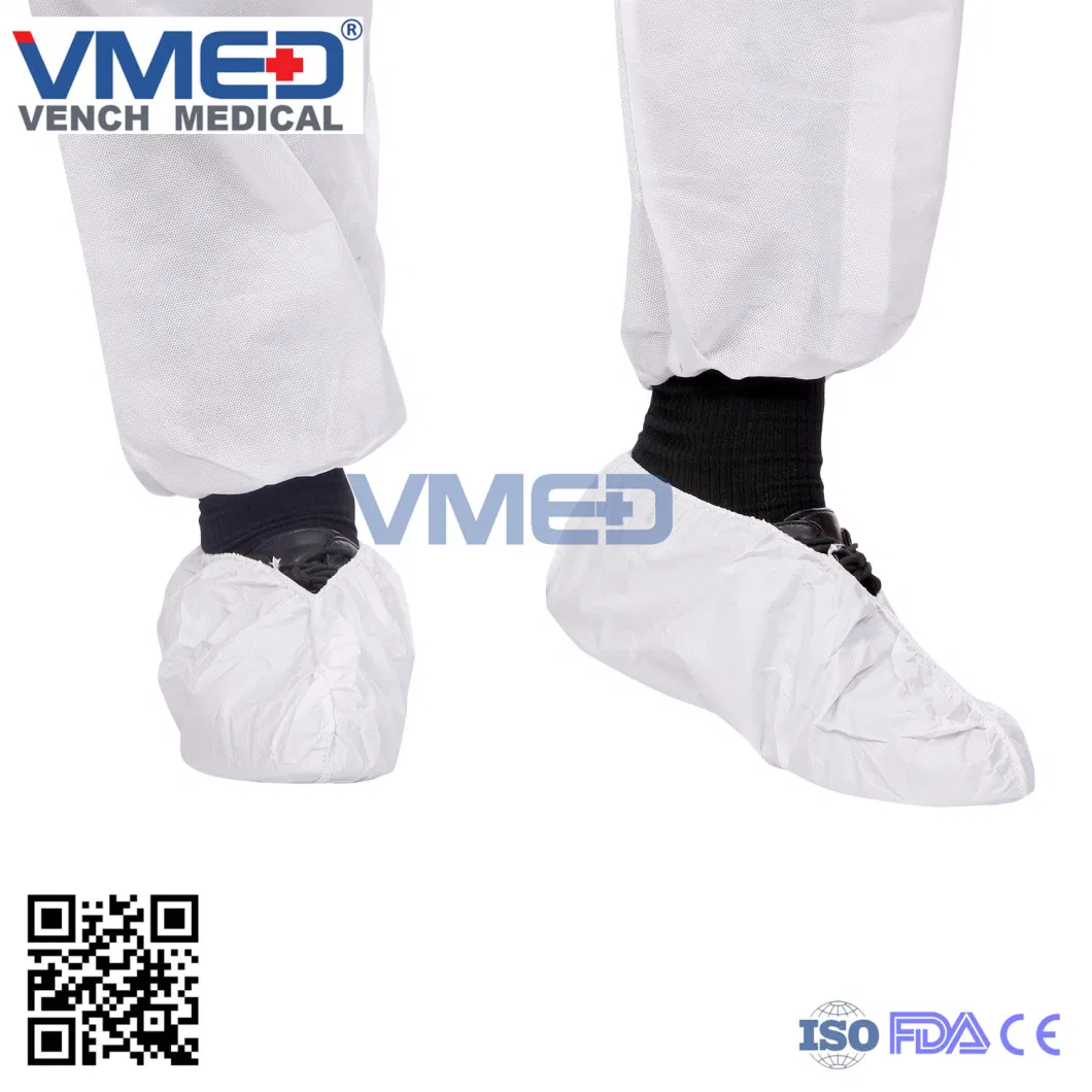 Disposable/Protective/Lab/Dental/Hospital/Surgical/Medical/Non-Woven/Non-Skid Shoe Cover for Food Industry/Factory