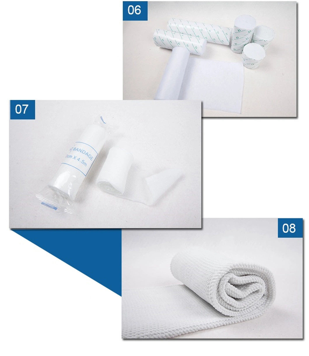 Medical Cotton Spandex Elastic Crepe Bandage with ISO