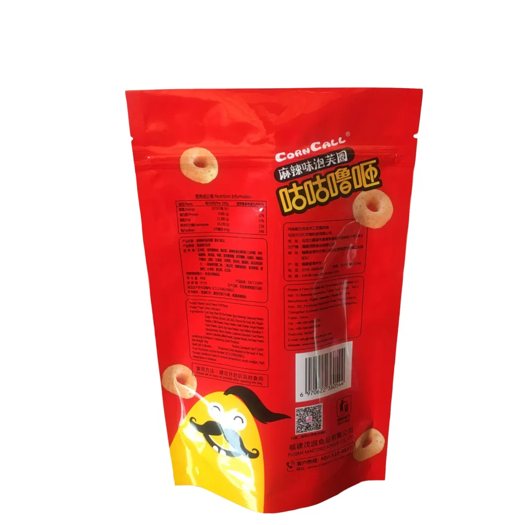Food Packaging Plastic Stand up Pouch Ziplock Snack Crackers Chips Ruff Coffee Tea Bag