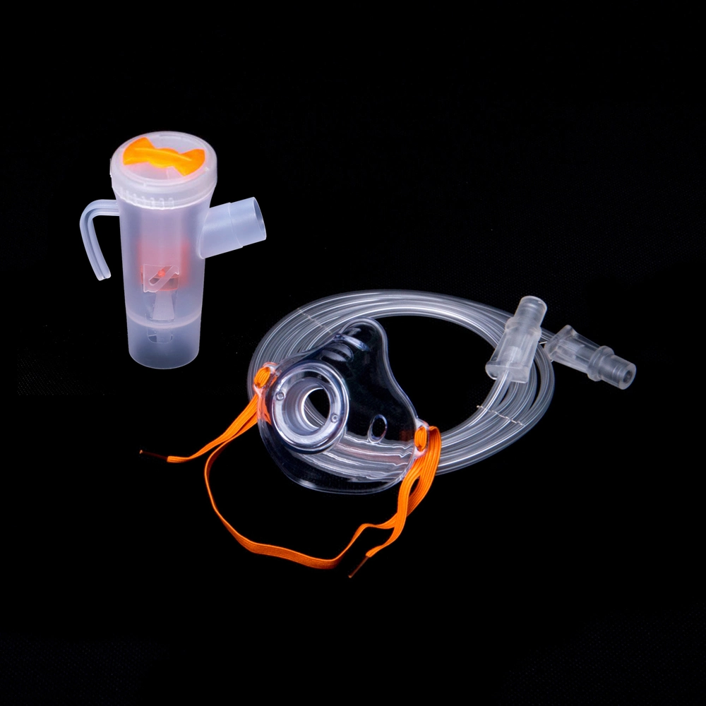 Double Adjustment Nebulizer Kit Portable Nebulizer Mask Kit with Oxygen Tubing with Nebulizer Mask Nebulizer Cup Nebulizer Chamber Nebulizer Cup with CE ISO