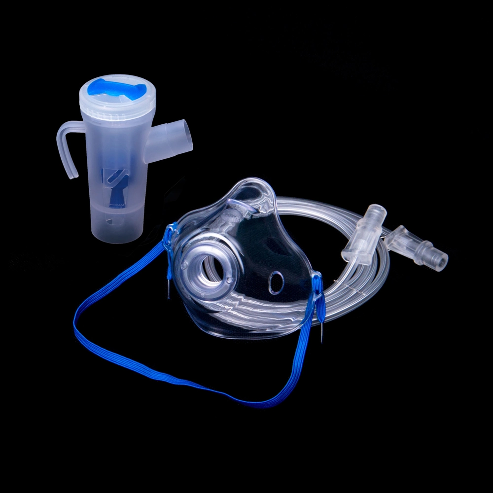 Double Adjustment Nebulizer Kit Portable Nebulizer Mask Kit with Oxygen Tubing with Nebulizer Mask Nebulizer Cup Nebulizer Chamber Nebulizer Cup with CE ISO