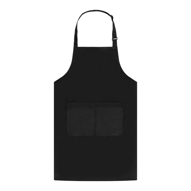 Ss-211 Polyester Cotton Solid Color Plastic Button Apron A40 200g