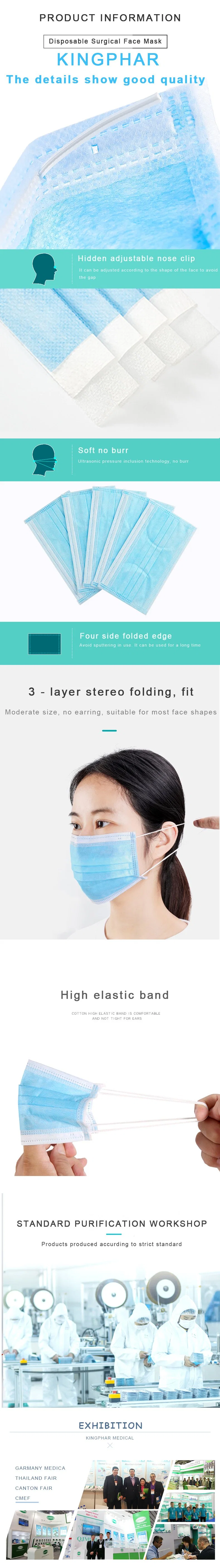 Filter Anti-Dust Comfortable Adjustable Blue Black Protective Face Mask Wholesale Medical Mask