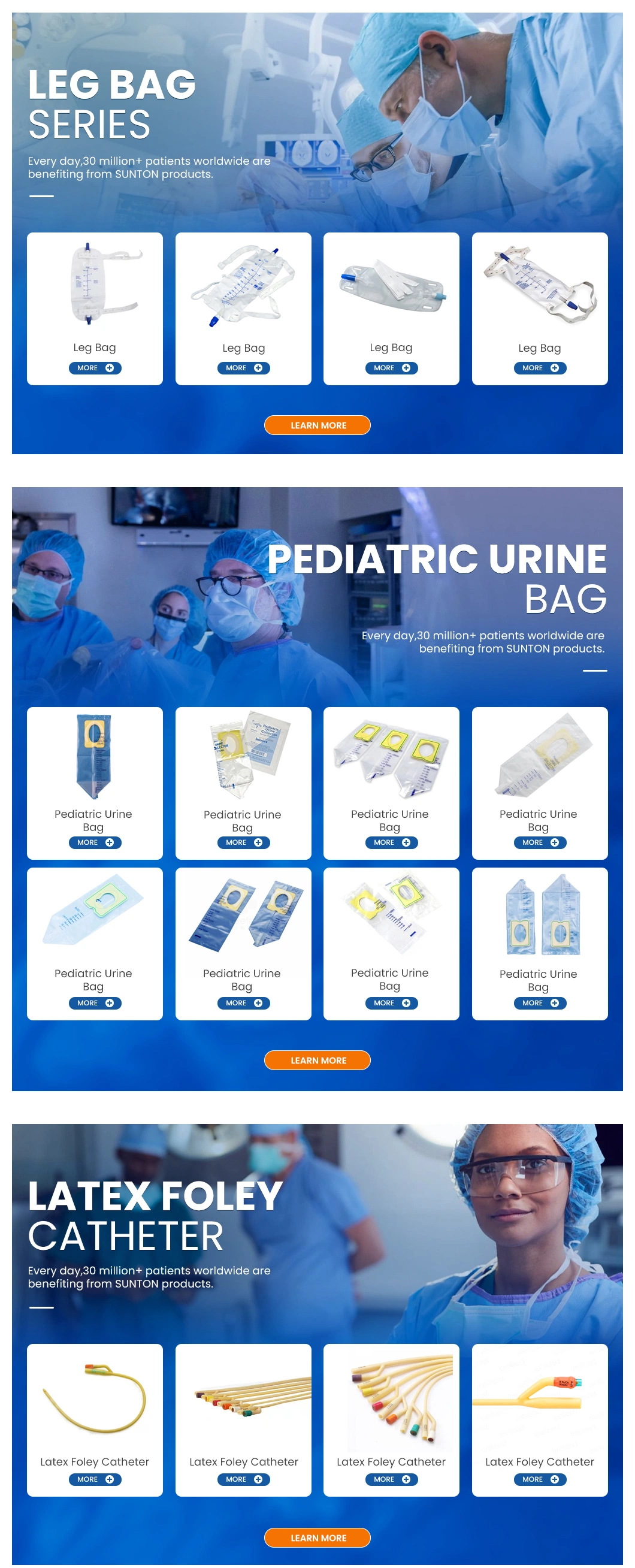 Sunton Medical Disposable Urine Bag 2000ml Urine Drainage Collection Bag 500ml 750ml 1000ml Urostomy Leg Bag China Sterile Disposable Urine Bag Manufacturers