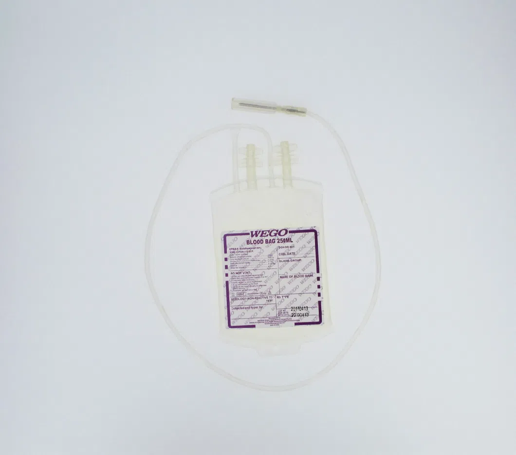 Medical Disposable Blood Bag for Blood Collection Triple