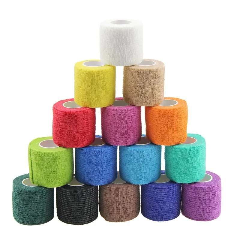 Self-Adhesive Flexible Wrap Cotton Vet Elastic Cohesive Bandage for Dog Pets Animals